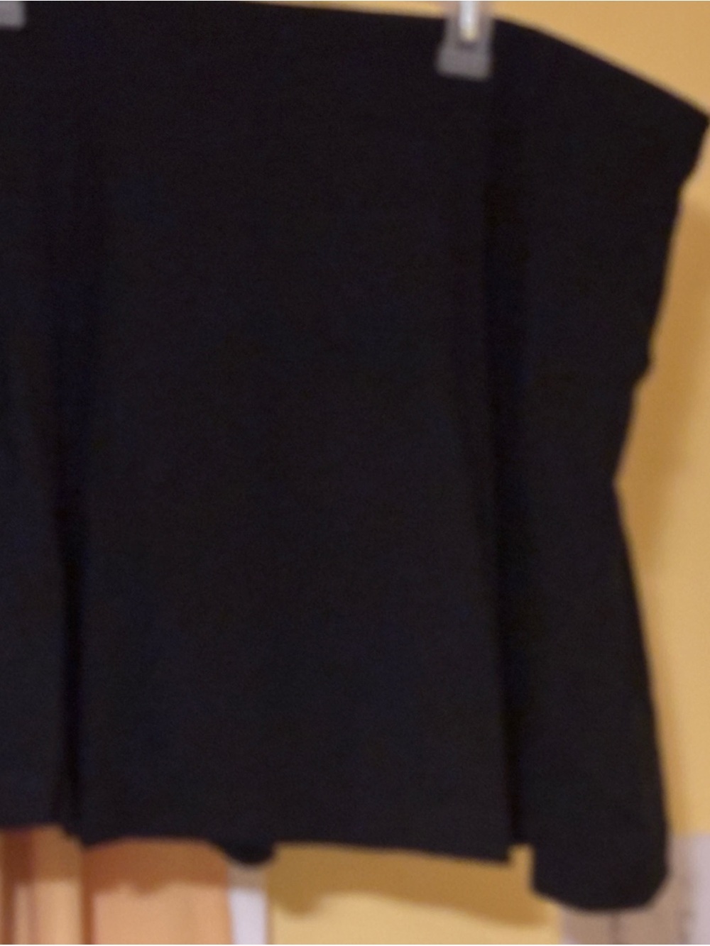 a new day Black Strapless pleaded miniskirt with built-in shorts size 18